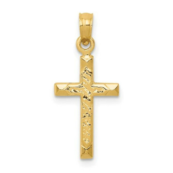 14K Yellow Gold Cross Pendant 24mm length - (A83-687) 14K Yellow Gold Cross Pendant 24mm length - (A83-687)