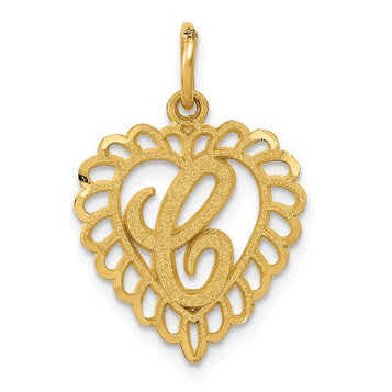 14K Yellow Gold Initial Letter C Charm Pendant - (A83-811) 14K Yellow Gold Initial Letter C Charm Pendant - (A83-811)
