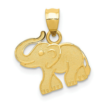 14K Yellow Gold Elephant Charm - (A84-443) 14K Yellow Gold Elephant Charm - (A84-443)