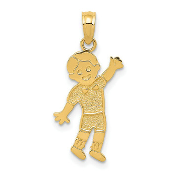 14K Yellow Gold Boy Pendant - (A85-363)