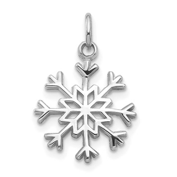 14K White Gold Snowflake Charm Pendant - (A98-387) 14K White Gold Snowflake Charm Pendant - (A98-387)