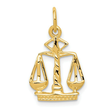 14K Yellow Gold Scales Of Justice Charm - (A82-565)
