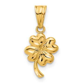 14K Yellow Gold Shamrock Charm - (A82-945) 14K Yellow Gold Shamrock Charm - (A82-945)