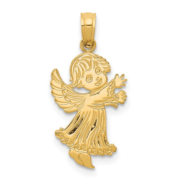 14K Yellow Gold Angel Pendant - (A83-633) 14K Yellow Gold Angel Pendant - (A83-633)