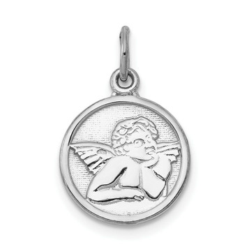 14K White Gold Angel Charm - (A84-304) 14K White Gold Angel Charm - (A84-304)