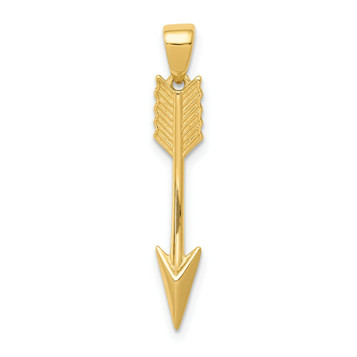14K Yellow Gold Polished Arrow Pendant - (A85-399) 14K Yellow Gold Polished Arrow Pendant - (A85-399)