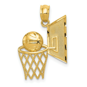14K Yellow Gold Basketball Pendant - (A86-841) 14K Yellow Gold Basketball Pendant - (A86-841)