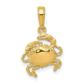 14K Yellow Gold Crab Pendant - (A87-313) 14K Yellow Gold Crab Pendant - (A87-313)