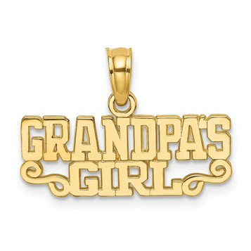 14K Yellow Gold Grandpa's Girl Charm Pendant - (A90-804) 14K Yellow Gold Grandpa's Girl Charm Pendant - (A90-804)