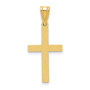 14K Yellow Gold Polished Cross Pendant 25mm length - (B11-417) 14K Yellow Gold Polished Cross Pendant 25mm length - (B11-417)
