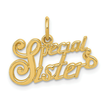 14K Yellow Gold Special Sister Charm - (A82-813) 14K Yellow Gold Special Sister Charm - (A82-813)