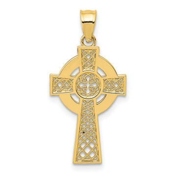 14K Yellow Gold Celtic Cross Pendant - (A87-233) 14K Yellow Gold Celtic Cross Pendant - (A87-233)