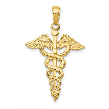 14K Yellow Gold Caduceus Pendant - (A83-169) 14K Yellow Gold Caduceus Pendant - (A83-169)