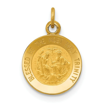 14K Yellow Gold Holy Trinity Medal Charm - (B11-423) 14K Yellow Gold Holy Trinity Medal Charm - (B11-423)