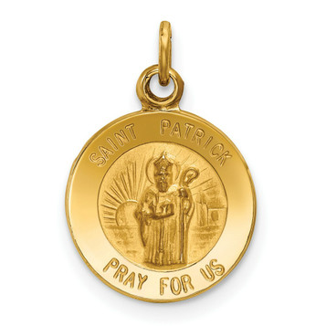 14K Yellow Gold Saint Patrick Medal Charm 12mm width - (B11-538) 14K Yellow Gold Saint Patrick Medal Charm 12mm width - (B11-538)