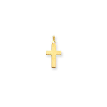 14K Yellow Gold Cross Charm 25mm length - (A83-329) 14K Yellow Gold Cross Charm 25mm length - (A83-329)