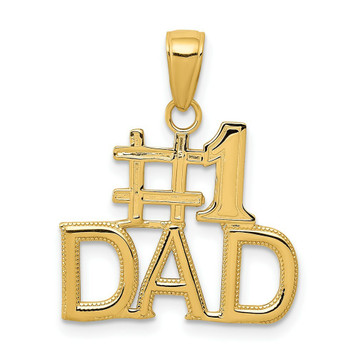 14K Yellow Gold #1 Dad Charm - (A85-367)