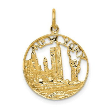 14K Yellow Gold New York Charm - (A82-486)