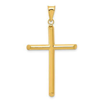 14K Yellow Gold 3-D Polished Hollow Cross Pendant - (A84-884) 14K Yellow Gold 3-D Polished Hollow Cross Pendant - (A84-884)
