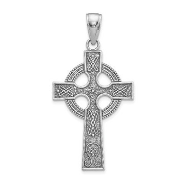 14K White Gold Celtic Cross Pendant – Long's Jewelers