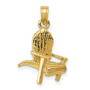 14K Yellow Gold Adirondack Beach Chair Pendant - (A83-229)