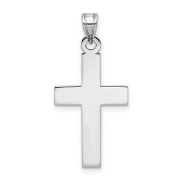 14K White Gold Cross Pendant 29mm length - (B11-236) 14K White Gold Cross Pendant 29mm length - (B11-236)