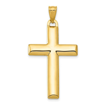 14K Yellow Gold Two-tone Reversible Cross Pendant - (A85-101) 14K Yellow Gold Two-tone Reversible Cross Pendant - (A85-101)