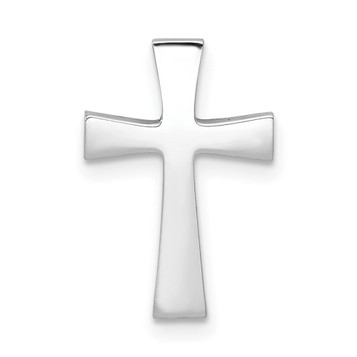 14k White Gold Polished Cross Chain Slide - (A85-852) 14k White Gold Polished Cross Chain Slide - (A85-852)