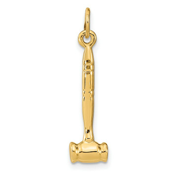 14K Yellow Gold 3-D Gavel Charm - (A86-785) 14K Yellow Gold 3-D Gavel Charm - (A86-785)