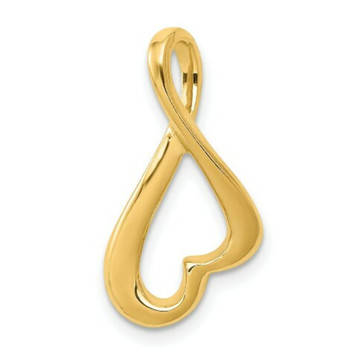14K Yellow Gold Heart Shape Slide - (A98-305) 14K Yellow Gold Heart Shape Slide - (A98-305)
