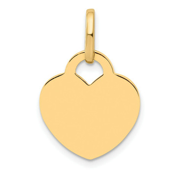 14K Yellow Gold Polished Heart Charm - (A84-241) 14K Yellow Gold Polished Heart Charm - (A84-241)