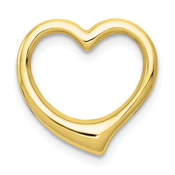 10K Yellow Gold Polished Heart Chain Slide - (A88-679)