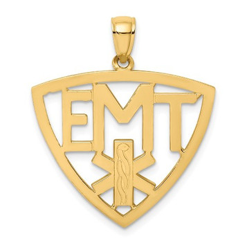 14K Yellow Gold Emergency Medical Technician Charm Pendant - (A89-944) 14K Yellow Gold Emergency Medical Technician Charm Pendant - (A89-944)