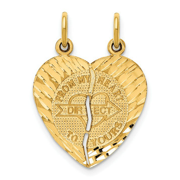 14K Yellow Gold Break-apart Love Charm - (A82-983) 14K Yellow Gold Break-apart Love Charm - (A82-983)