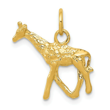 14K Yellow Gold Solid Polished 3-Dimensional Giraffe Charm - (A84-681) 14K Yellow Gold Solid Polished 3-Dimensional Giraffe Charm - (A84-681)