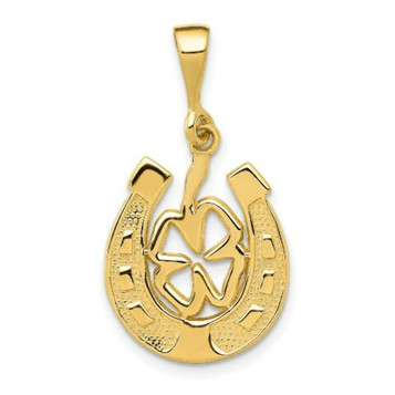 14K Yellow Gold Good Luck Clover Pendant - (A84-939) 14K Yellow Gold Good Luck Clover Pendant - (A84-939)