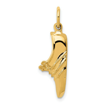 14K Yellow Gold Jogging Shoe Charm - (A82-581)