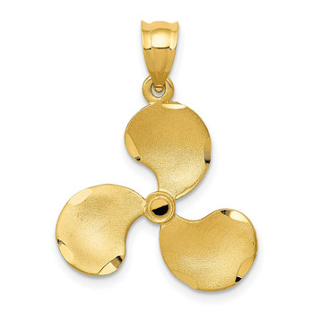 14K Yellow Gold Propeller Pendant - (A82-984) 14K Yellow Gold Propeller Pendant - (A82-984)