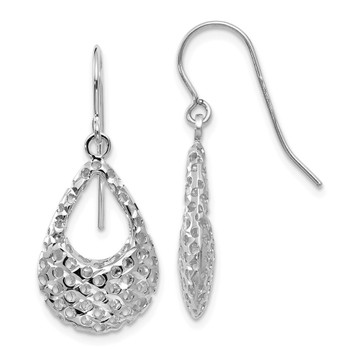 Leslie's 14K White Gold Shepherd Hook Earrings - (B37-284) Leslie's 14K White Gold Shepherd Hook Earrings - (B37-284)