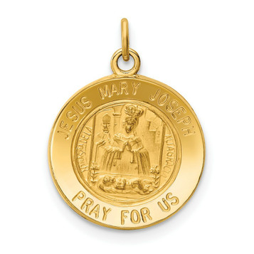 14K Yellow Gold Jesus, Mary, Joseph Medal Charm - (B11-694) 14K Yellow Gold Jesus, Mary, Joseph Medal Charm - (B11-694)