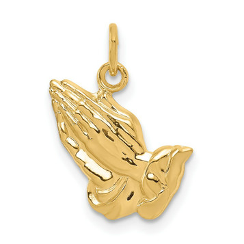 14K Yellow Gold Praying Hands Charm - (A82-536) 14K Yellow Gold Praying Hands Charm - (A82-536)