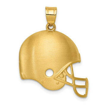 14K Yellow Gold Brushed Football Helmet Pendant - (A86-864) 14K Yellow Gold Brushed Football Helmet Pendant - (A86-864)