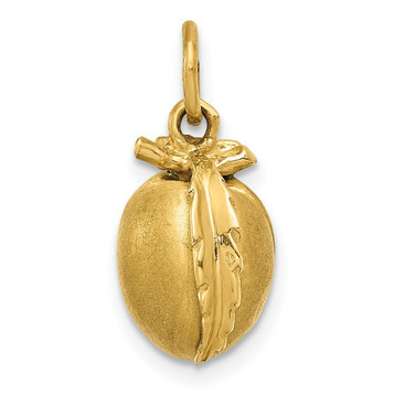 14K Yellow Gold Peach Charm - (A82-564)