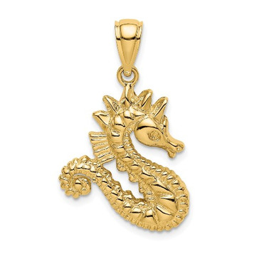 14K Yellow Gold 2-D Starfish With Small HOLES Charm Pendant - (A92