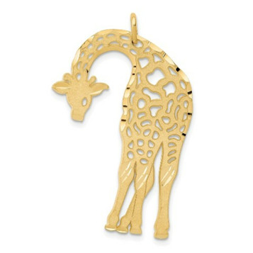 14K Yellow Gold Giraffe Charm - (A82-815) 14K Yellow Gold Giraffe Charm - (A82-815)