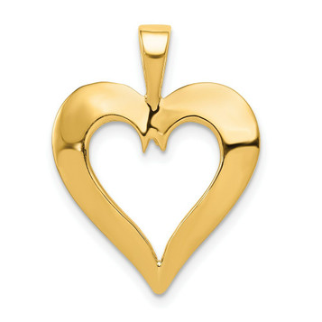 14K Yellow Gold Heart Charm 18mm Diameter - (A83-345) 14K Yellow Gold Heart Charm 18mm Diameter - (A83-345)