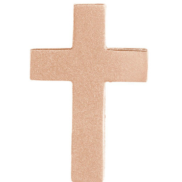 14K Rose Gold 13.5x9mm Scroll Cross Slide Pendant - (B14-930) 14K Rose Gold 13.5x9mm Scroll Cross Slide Pendant - (B14-930)