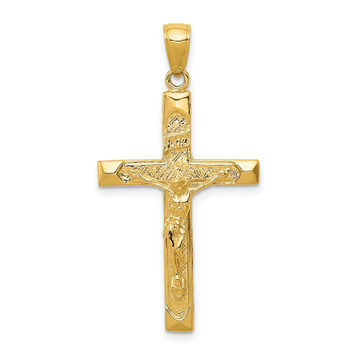 14K Yellow Gold Crucifix Pendant 38mm length - (A83-770) 14K Yellow Gold Crucifix Pendant 38mm length - (A83-770)