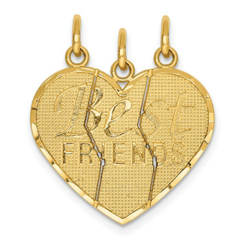 14K Yellow Gold 3 piece Break-apart Friend Charm - (A86-466) 14K Yellow Gold 3 piece Break-apart Friend Charm - (A86-466)