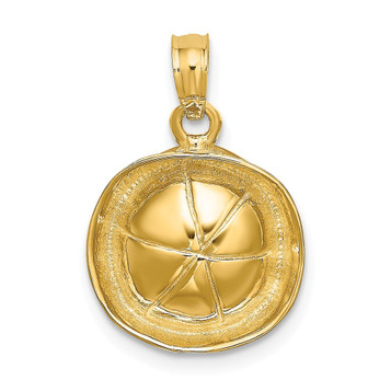 14K Yellow Gold Sailor Hat Charm Pendant - (A91-176)